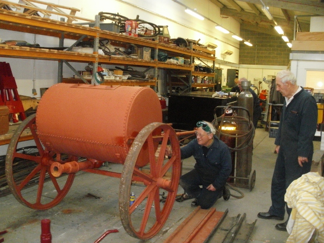 Water Cart being dismantled